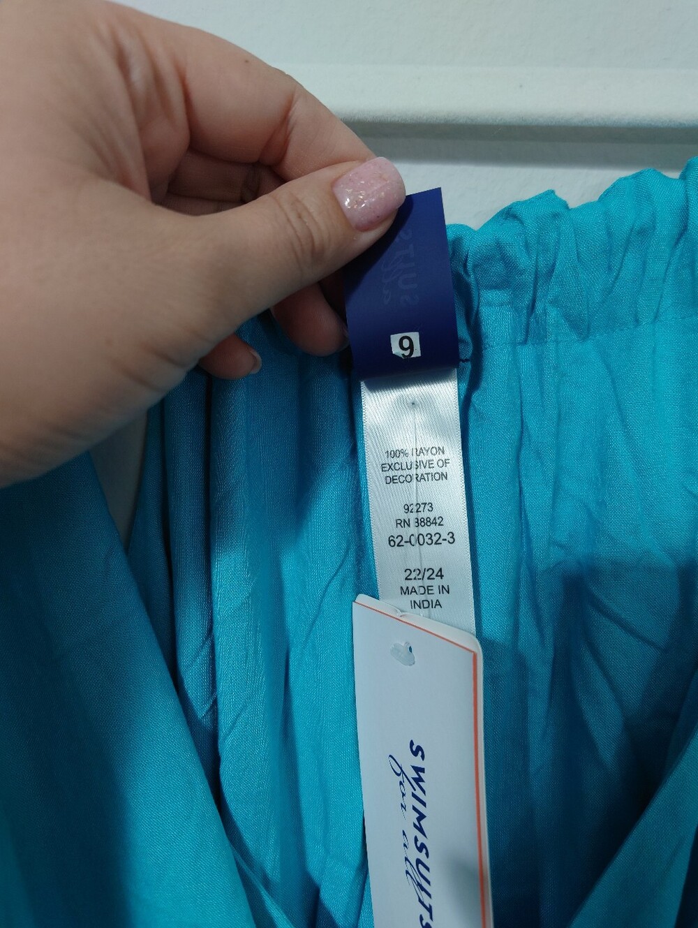 Swimsuits For All Turquoise Cover Up Dress NWT 22/24 - Picture 5 of 5